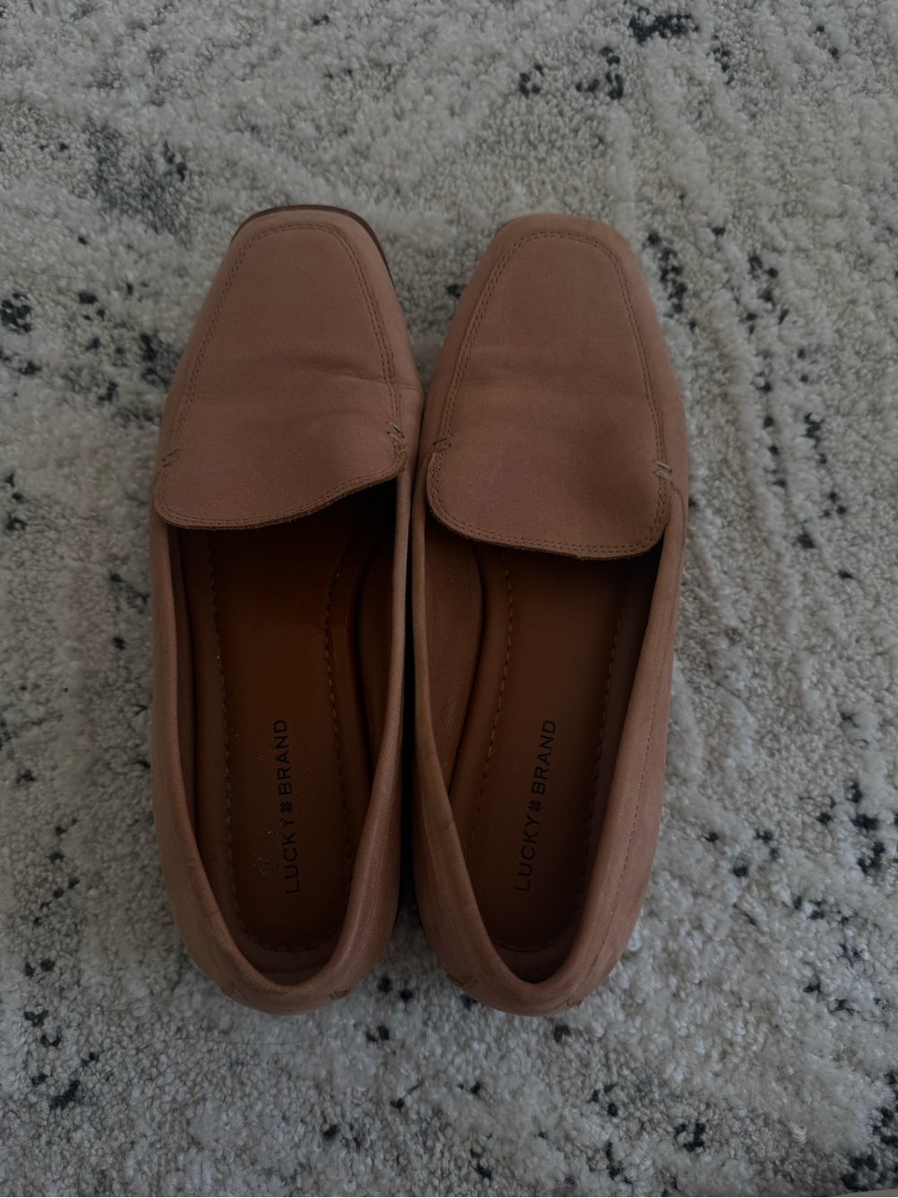 Lucky Brand Dusty Pink/Tan Slip-On Loafers